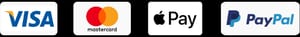 Secure Payment Methods: Visa, Mastercard, PayPal, American Express