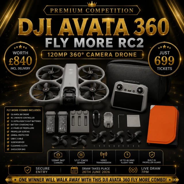 DJI AVATA 360 Fly More Combo - Win this luxury prize from Central Competitions