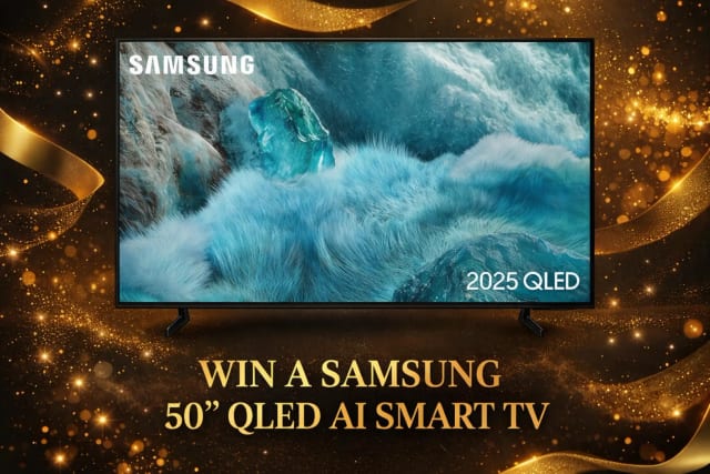 Samsung 50" QLED AI Smart TV - Win this luxury prize from Central Competitions